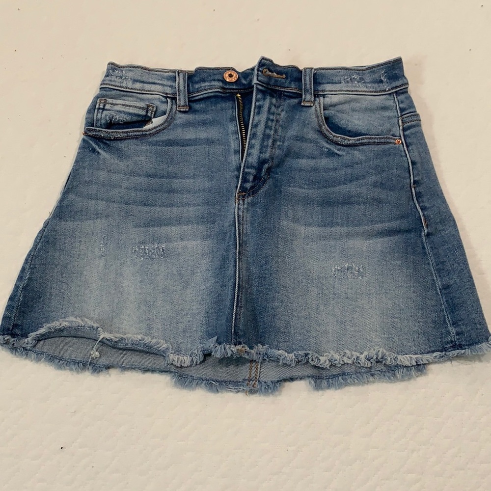 Denim mini skirt